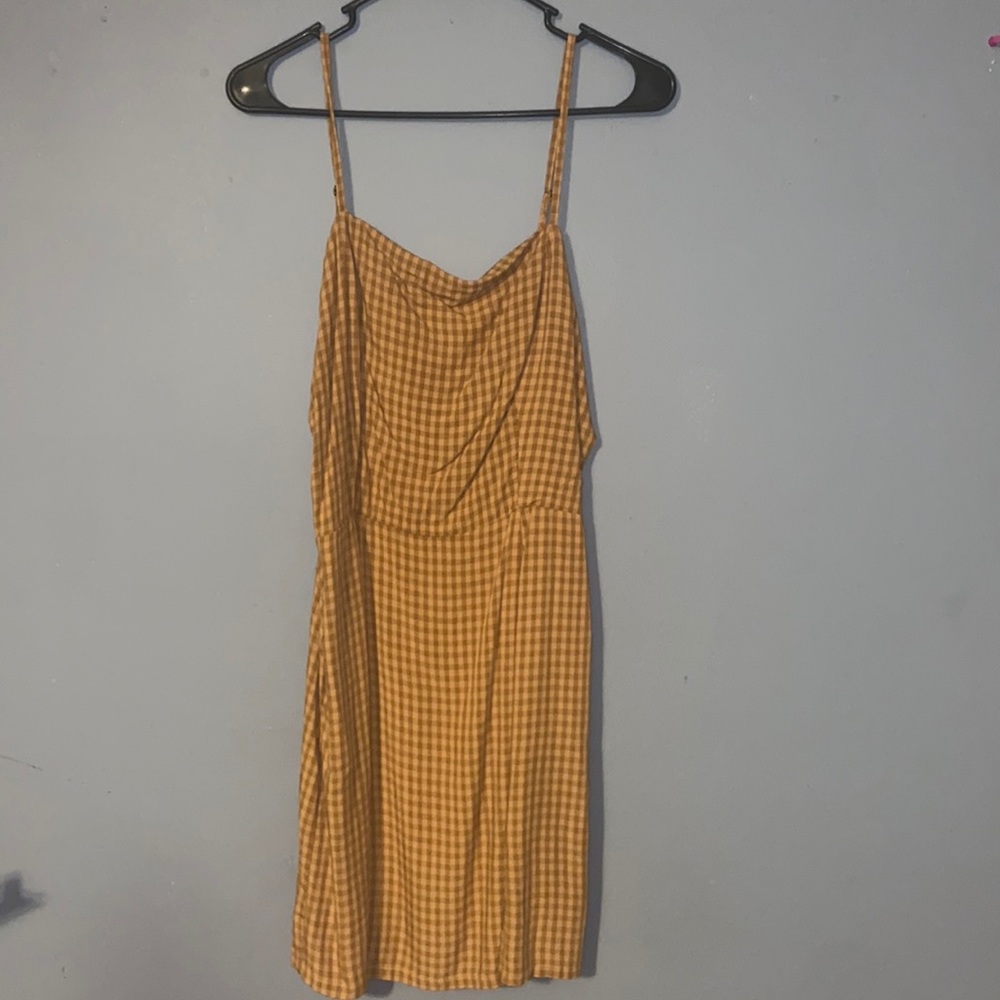 Aeropostale mustard gingham dress